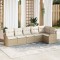 vidaXL Set de canapele pentru grădină cu pernă 6 pcs Bej Rattan poli 3354390