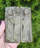 PLACHETA DIN BRONZ VINTAGE UCENICII &Icirc;N DRUM SPRE EMAUS DE ARTISTUL JOSEPH KRAUTWALD