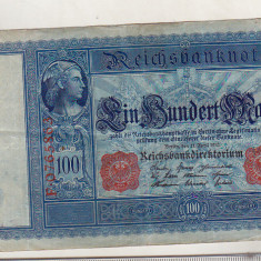 bnk bn Germania 100 marci 1910 KM42 circulata