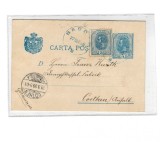 Carte Postala Circulata Sascut (Bacau) -&gt; Coethen (Germania) - CP 39b - An 1899
