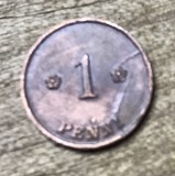 MNDSTR053 Finlanda (curatata) 1 penni 1919, Europa