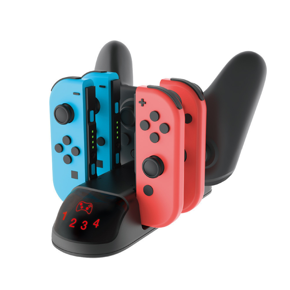 Dock 5in1 incarcator Nintendo Switch pentru joy-con si maneta Pro  Controller | Okazii.ro