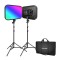 Set 2 lampi Profesionale, Neewer RGB168 RGB LED, control prin aplicatie, 60W, 2500K-8500K, pentru YouTube si TikTok
