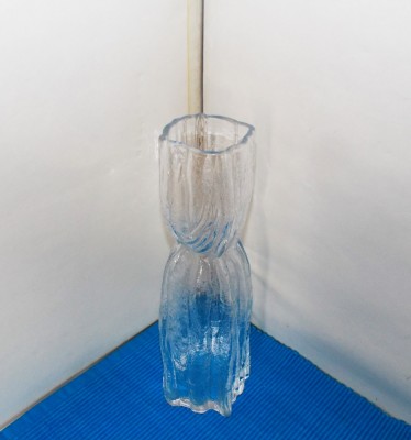 Vaza cristal clar suflata manual - Trunchi - design Chr. Sjogren, Lindshammar foto