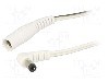 Cablu alimentare DC, DC 5,5/2,1 mufa, DC 5,5/2,1 soclu, alb, 2m, WEST POL - A21-C21-T050-200WH