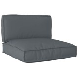 Set de 2 perne pentru palete Antracit din țesătură Oxford