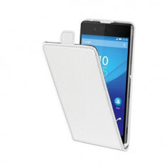 Husa Vertical Book Sony Xperia Z3+ White BeHello