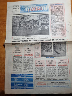 sportul 18 septembrie 1987-steaua-mtk 4-0,u.craiova-chaves 3-2,victoria-larnaca foto