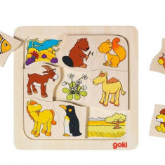 Joc puzzle de asociere Casutele animalelor 2