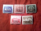 Serie Romania 1941 , 50 Ani Domnie cu supratipar Cernauti , 5 valori