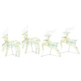VidaXL Renii LED cu 80 LED 4 pcs Multicolor 64 x 42 x 15 cm PET 3399386
