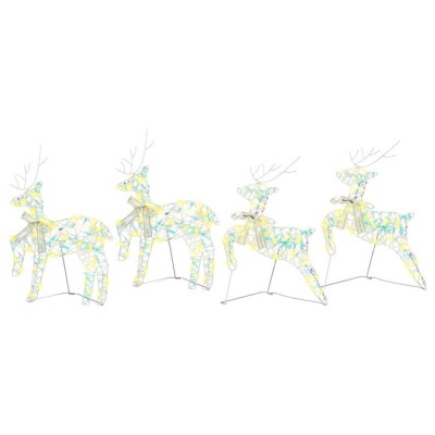 vidaXL Renii LED cu 80 LED 4 pcs Multicolor 64 x 42 x 15 cm PET 3399386 foto
