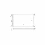 Radiator racire Vw Polo 10.1990-09.1994 Motor 1, 4 D 35kw Diesel, cutie Manuala, dimensiune 524x322x34mm, Cu lipire fagure mecanica, Aftermarket