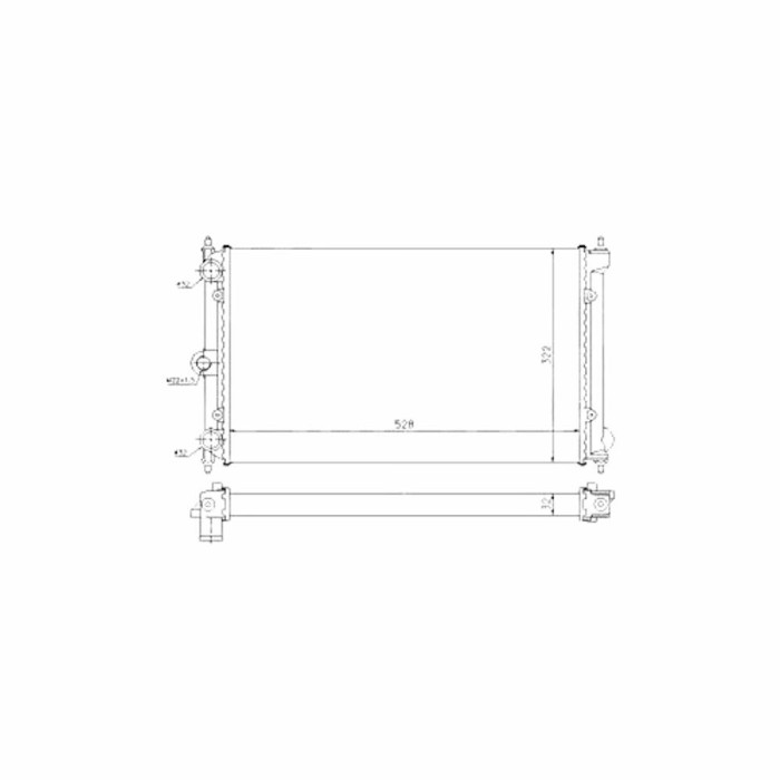 Radiator racire Vw Polo 10.1990-09.1994 Motor 1, 4 D 35kw Diesel, cutie Manuala, dimensiune 524x322x34mm, Cu lipire fagure mecanica, Aftermarket