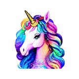 Cumpara ieftin Sticker decorativ Unicorn, Roz, 70 cm, 11444ST, Oem