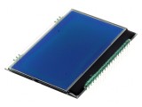 Afișaj LCD Grafic 128x64 STN Negative Albastru 67.8x47.96mm