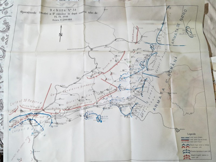 Harta. Schita nr.31, 1916, primul razboi mondial, detalii in descriere