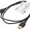 Cablu HDMI Goobay 1m negru, 2.0, HDCP 2.2, High Speed Ethernet, dublu ecranat, aurit