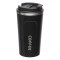 Pahar Termos Metalic, Model Coffee, Negru, Capacitate 0,5L, Capac Plastic Gura De Scurgere