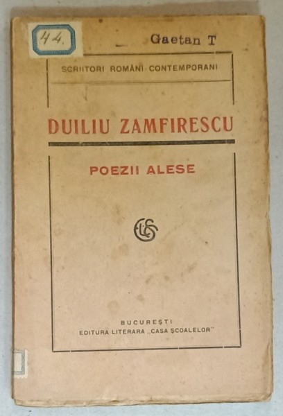 POEZII ALESE de DUILIU ZAMFIRESCU , 1922