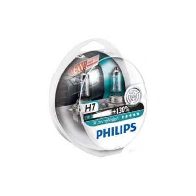 Set 2 Becuri auto far halogen Philips H7 X-treme Vision, +150%, 12V, 55W Cod: 00569428 foto