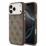 Husa MagSafe pentru Apple iPhone 17 Pro Max, Guess, 4G Classic, Maro