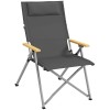 Scaun pliabil gradina, camping, pescuit, material Oxford, cu tetiera, buzunar, spatar reglabil, gri, 74x59.5x98 cm GartenVIP DiyLine, ART