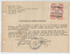 Romania, Sfatul Popular al comunei, Certificat de stare materiala (II), Berghia, 1952