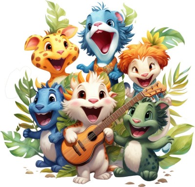 Sticker decorativ, Animale Cantarete, Albastru, 62 cm, 1349STK-4 foto