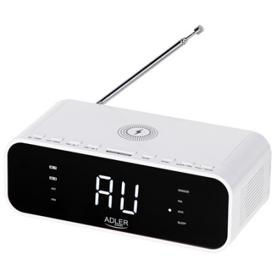 RADIO CU CEAS INCARCARE WIRELESS AD 1192 ALB ADLER foto