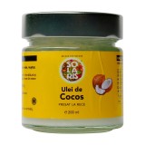 Ulei de cocos presat la rece 200 ml, bio, raw, pentru gatit, par si piele