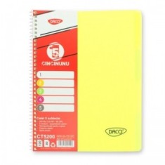 Caiet A4 200 file 5 subiecte Daco Eminent, galben