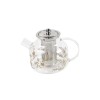 Ceainic cu infuzor, sticla, 21066G, transparent + multicolor, 1000 ml