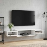 vidaXL Sistem de TV montat pe perete Montare pe perete Alb 8005997