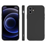 Husa pentru samsung galaxy a03 4g, flippy, liquid silicone, cu microfibra pe interior, protectie antisoc, negru