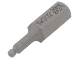 Capăt de șurubelniță imbus sferic HEX 3/32 25mm, Wera