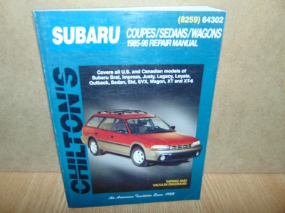 MANUAL REPARATII SUBARU COUPES/SEDANS/WAGONS 1985-1996 foto