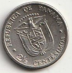 Moneda 2 1/2 centesimos 1973 - Panama, FAO foto