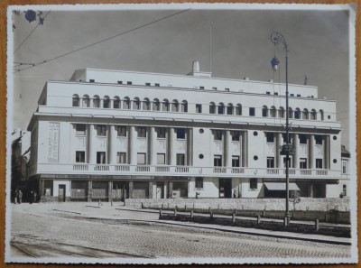 Fotografie din 1935, Palatul Prima Ardeleana; Soc. de Asigurari din Sibiu, semnata olograf de arhitect Gheorghe Cristinel, care a conceput planurile foto
