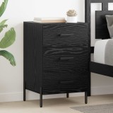 vidaXL Dulap de noapte Stejar Negru 40 x 40 x 66 cm Lemn compozit 882127