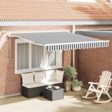 vidaXL Copertină retractabilă automat cu LED, antracit/alb, 300x250 cm 3215781