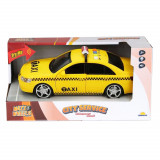 Masina de taxi cu lumini si sunete, Maxx Wheels, 24 cm, Galben