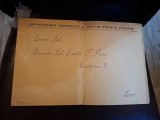 Plic vechi adresat Domniei Sale Sub-Director T.Floru si o harta a cailor ferate romane format mic