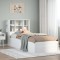Gossi cadru pat fara saltea, alb, 90x190 cm, lemn masiv de pin