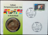 GERMANIA - FDC SI MEDALIE - CAMPIONAT EUROPEAN DE FOTBAL - GERMANIA 1988, UNC, Europa