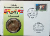 GERMANIA - FDC SI MEDALIE - CAMPIONAT EUROPEAN DE FOTBAL - GERMANIA 1988, UNC, Europa