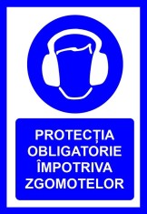 placuta pentru protectia obligatorie impotriva zgomotelor foto