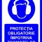 placuta pentru protectia obligatorie impotriva zgomotelor