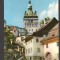 CPIB 23622 CARTE POSTALA - SIGHISOARA. TURNUL CEASULUI, RPR, CIRCULATA, 1965, STAMPILE, TIMBRU