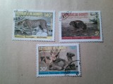 Serie Djibouti 1987 - Fauna , 3 valori stampilate
